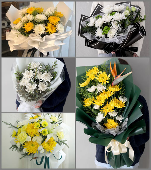 广东江门市台山市冲蒌镇竹湖村白事花束代送